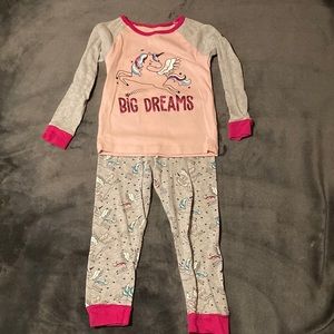 Wondernation Girls 4T PJ sleep set long sleeve no visible damage